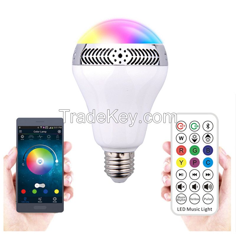 APP system dimmable led lamp speaker bluetooth Hifi quality wireless light bulb speaker