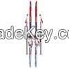 wood core cross-country skis set