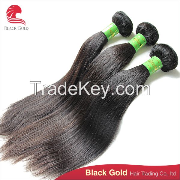 Unprocessed high quality straight wave Brazilian hair extension out sale