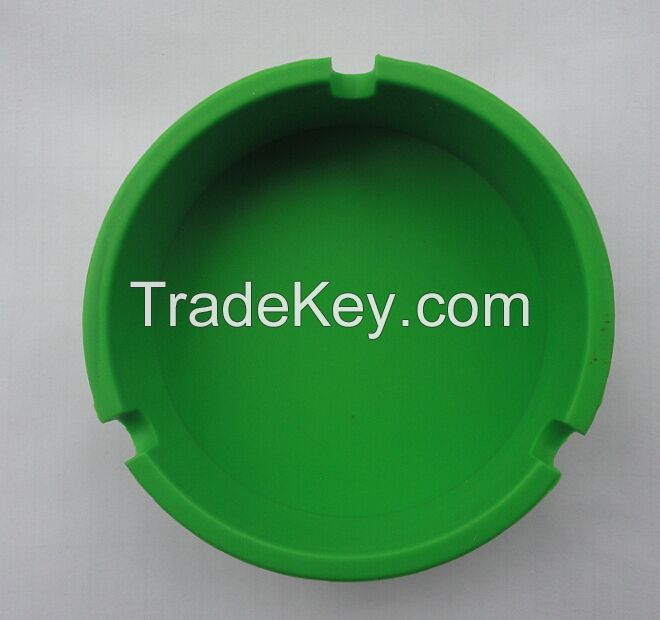 portable Smokeless promotional gift round silicone ashtray With Custom