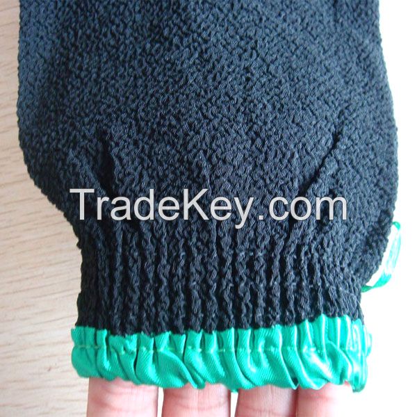 black hammam scrub mitt, magic peeling glove, exfoliating bath glove