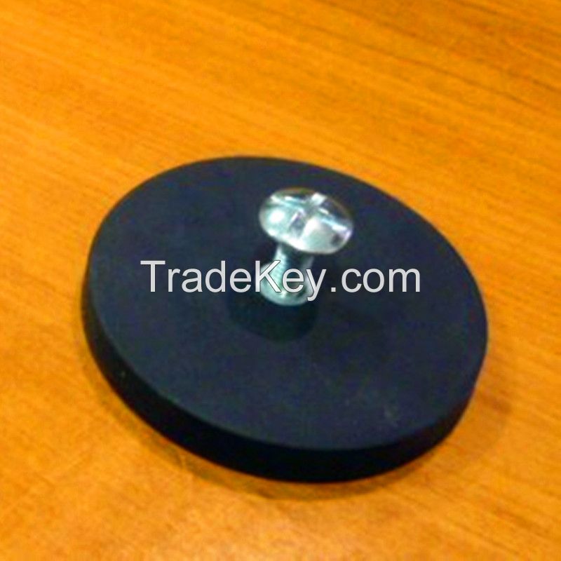 Neodymium magnetic rubber coated pot magnet