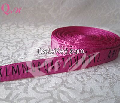 High quanlity Printed custom logo grosgrain ribbon