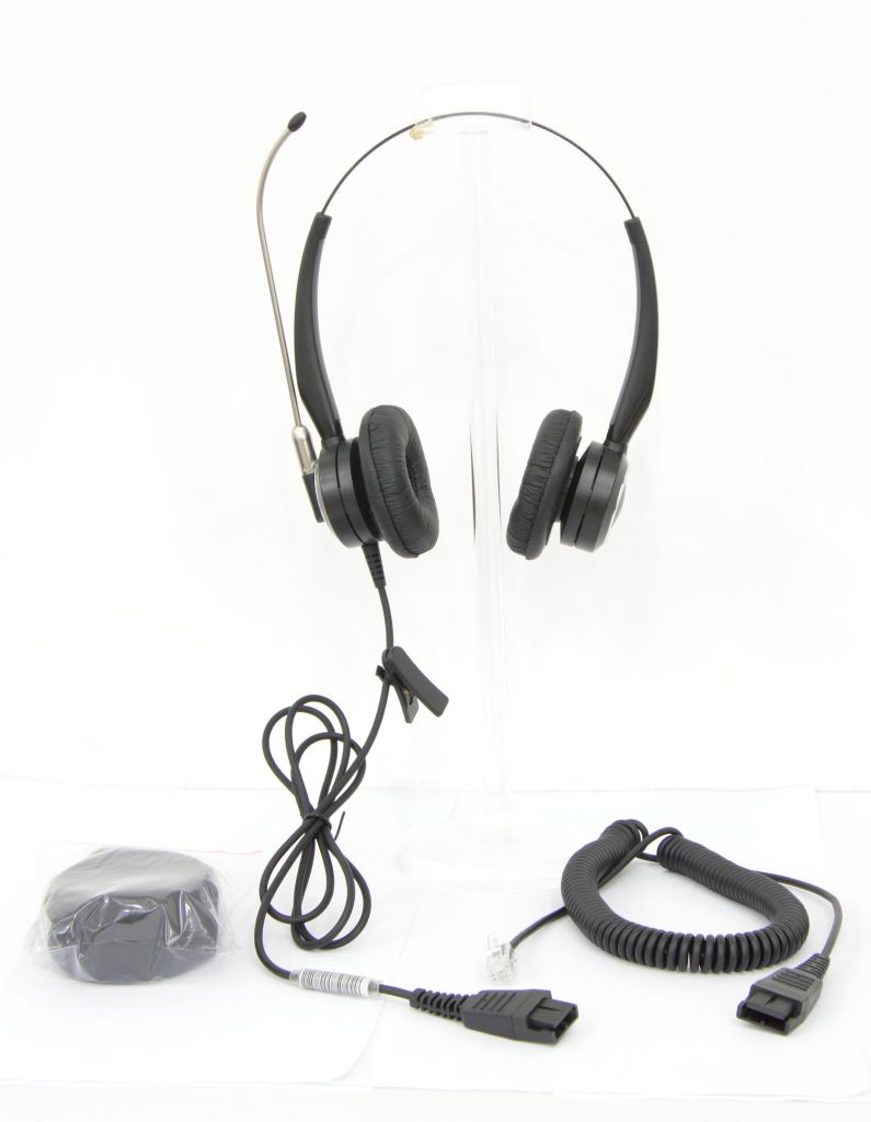 Binaural Style Call Center Headset With QD Function