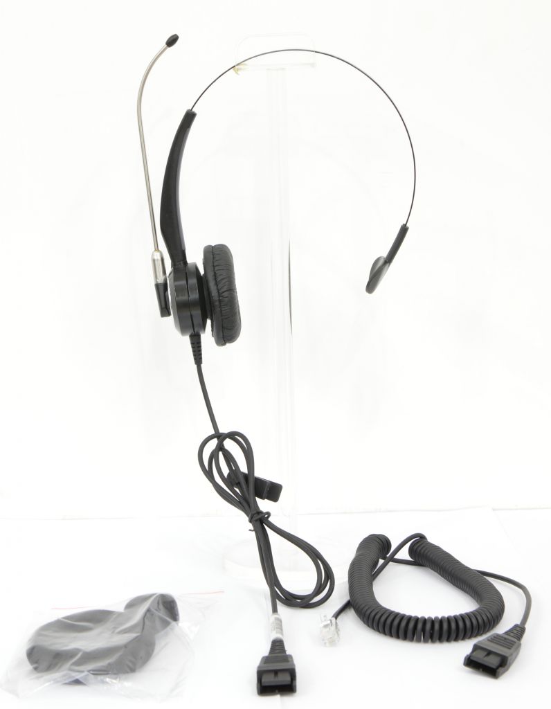 Monaural Style Noise Canceling QD Call Center Headset