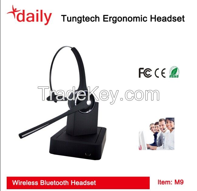 Wireless Bluetooth Headset With Noise-canceling. CE Approval