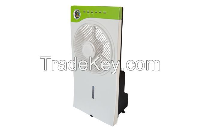 Japan popular box misting fan with remote control, FND display, timer and photocatalyst function