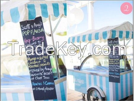 8 flavors new style  gelato vending cart