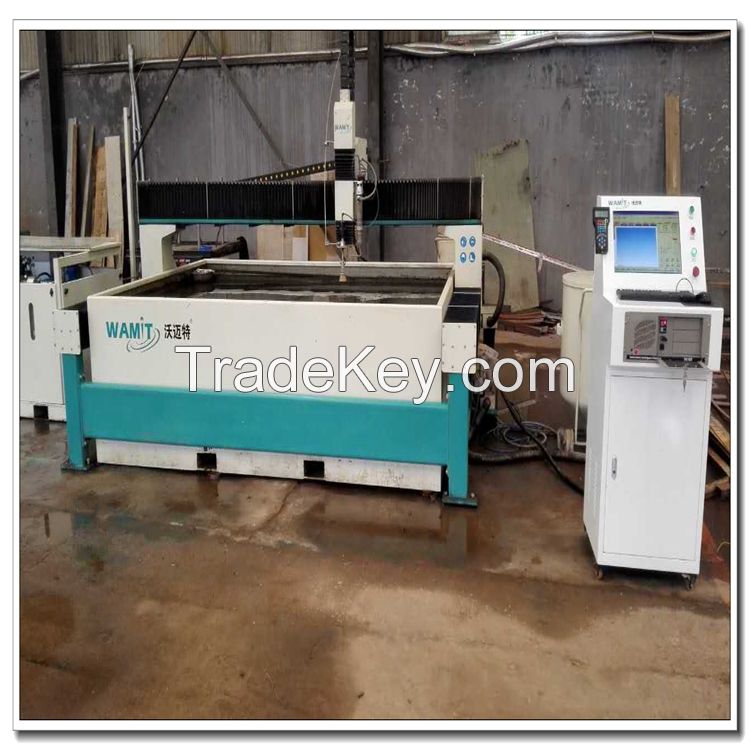 low price 1200*1000mm bridge type smallest waterjet cutting machine with 420Mpa pump and CE for glass cutting