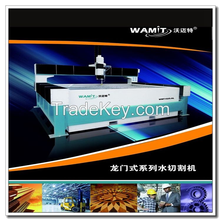 low price 1000*2000mm bridge type waterjet cutting machine with 420Mpa pump for marble mosaic/rubber/glass/plastic/aluminum sheet
