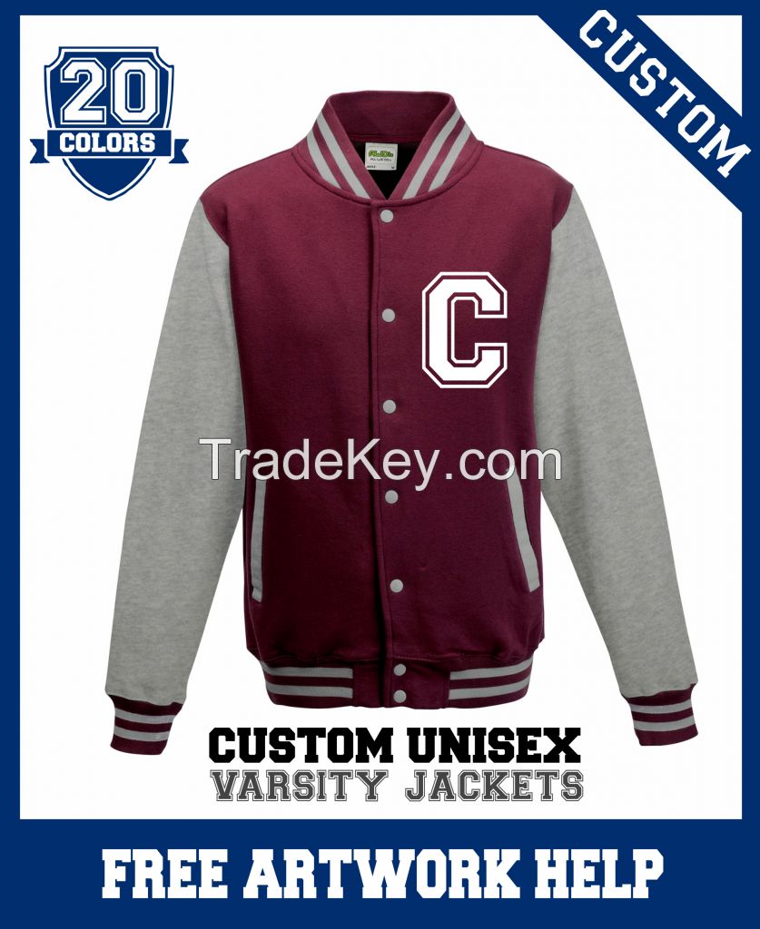 Boys American Football team varsity jackets Letterman logo print