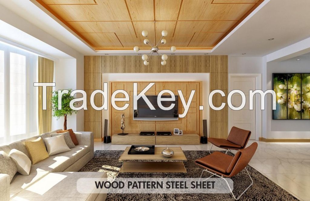 Wood pattern steel sheet