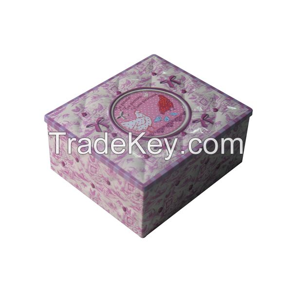 embossed Christmas rectangular tin box