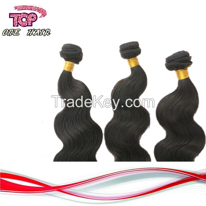 Brazilian remy human hair weft body wave 100% human hair weaves natural color