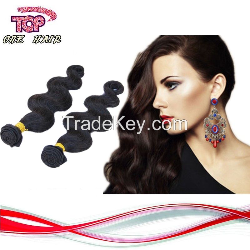 Brazilian remy human hair weft body wave 100% human hair weaves natural color