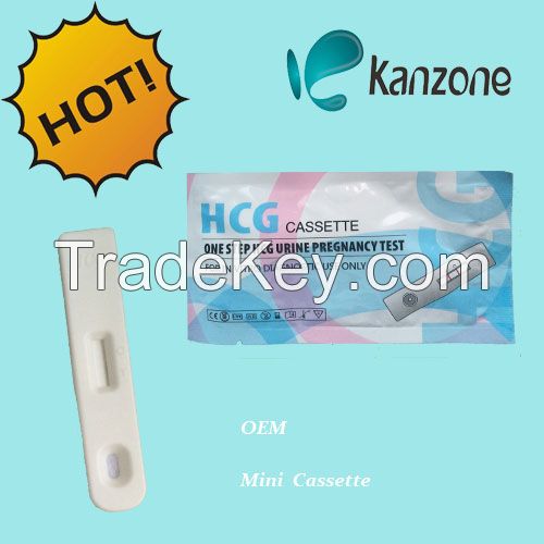 hCG pregnancy one step test kit Mini cassette 2.5mm CE