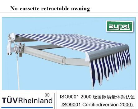 No cassette retractable awning