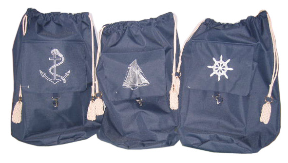 nautical canvas bag and pen holder stock / storage discount wholesale