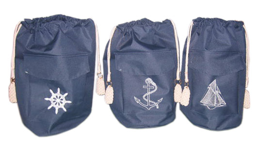 nautical canvas bag and pen holder stock / storage discount wholesale