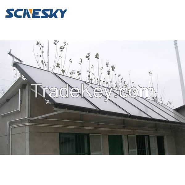 300L blue coating antifreezing solution 1.5KW electric booser Solar Keymark CE flat plate split pressurized solar water heater