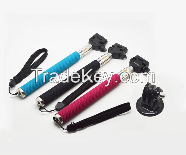 Max Length 108CM Selfie Stick for Gopro Camera with Adapter for GoPro