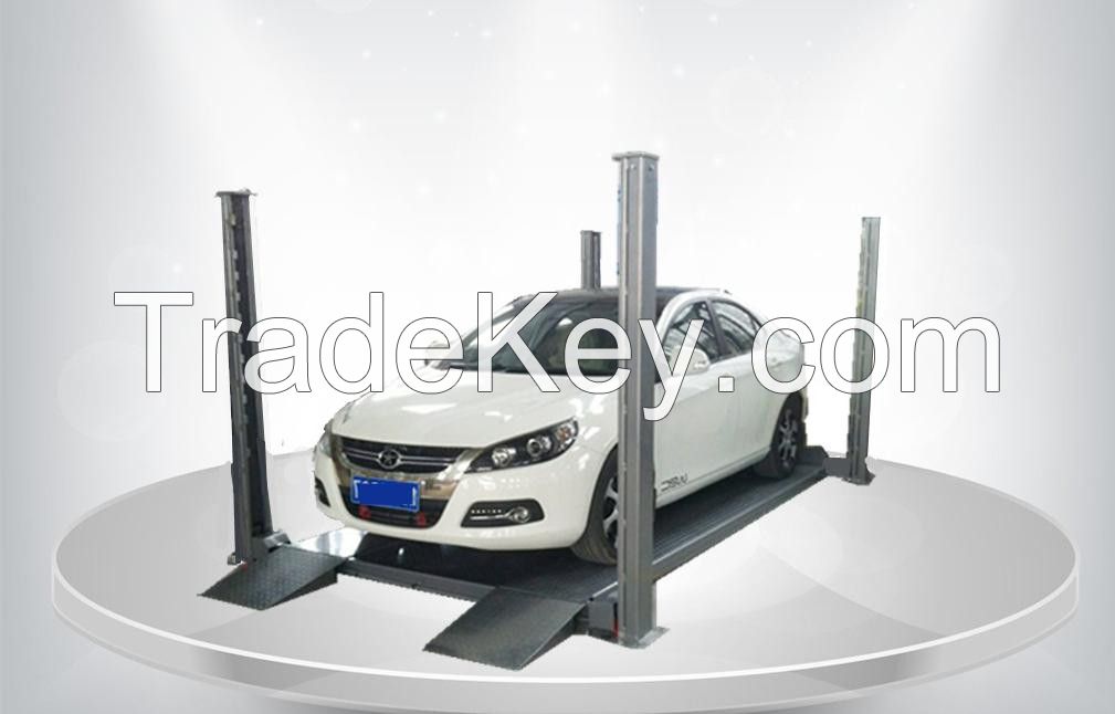 4 post car lift singie hydraulic and CE