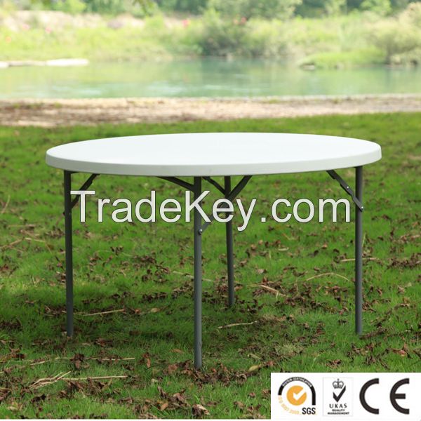 plastic round folding banquet table