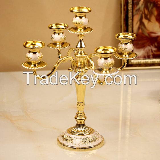 gold plated candelabra for wedding gifts home decoration