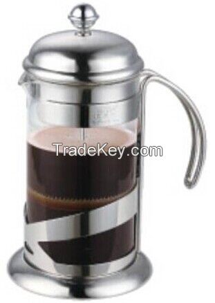 High quality 1liter 304# Stainless steel french press coffee maker