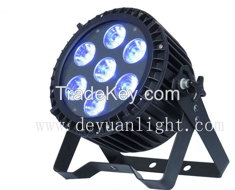 7pcs 12w RGBWAUV 6 in 1 outdoor led par light