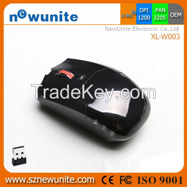 Shenzhen Factory custom 2.4Ghz wireless optical mouse 