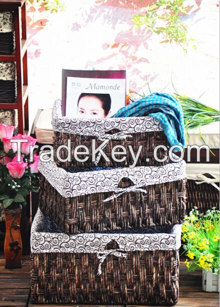 handmade straw basket storage baskets fruit basket bread basket for home decor