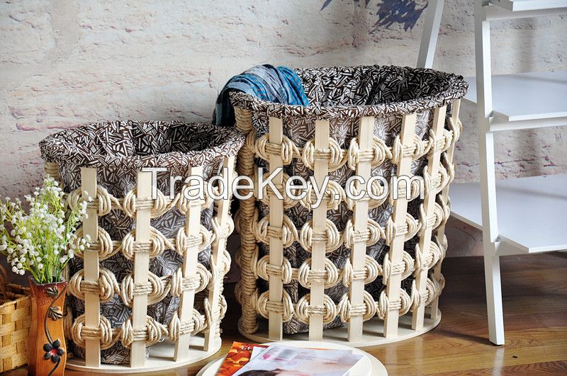 hotselling straw laundry basket laundry hamper for dirty clothes