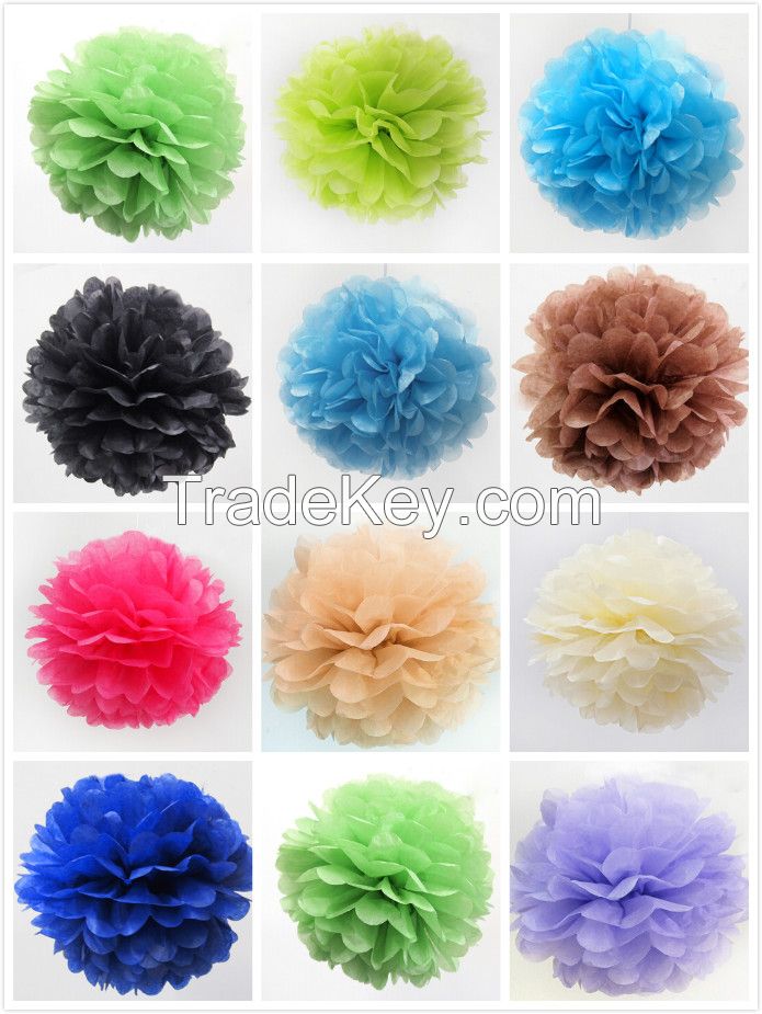 paper pompom for wedding decoration