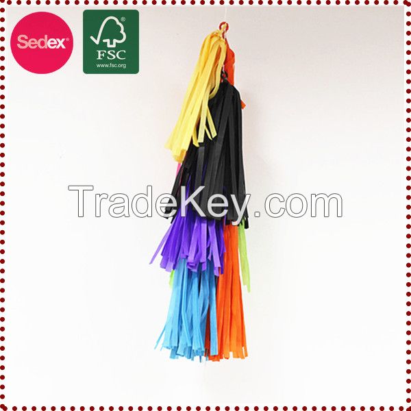 paper tassel garland for wedding hanging decoration