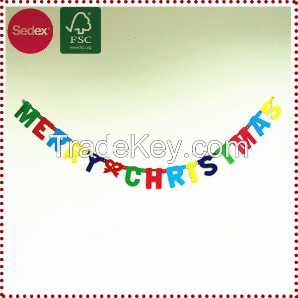 merry christmas letter banner as merry christmas words decoration