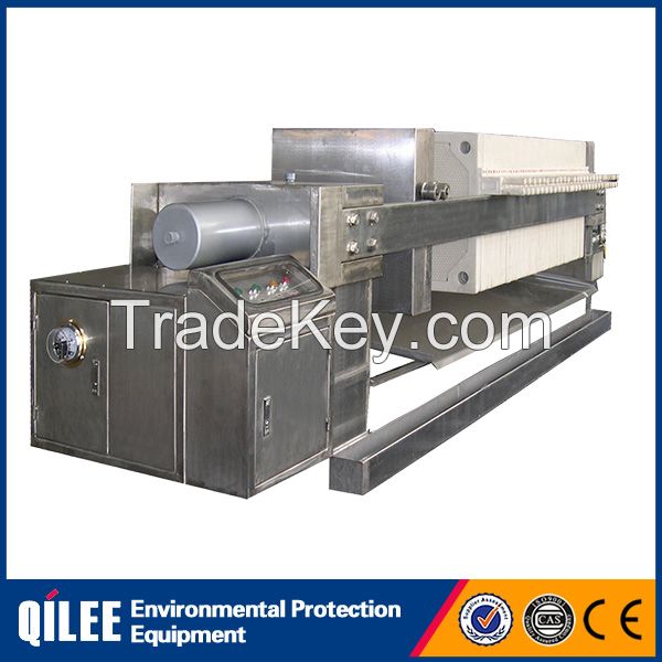 Sludge dewatering wastewater treatment filter press machine