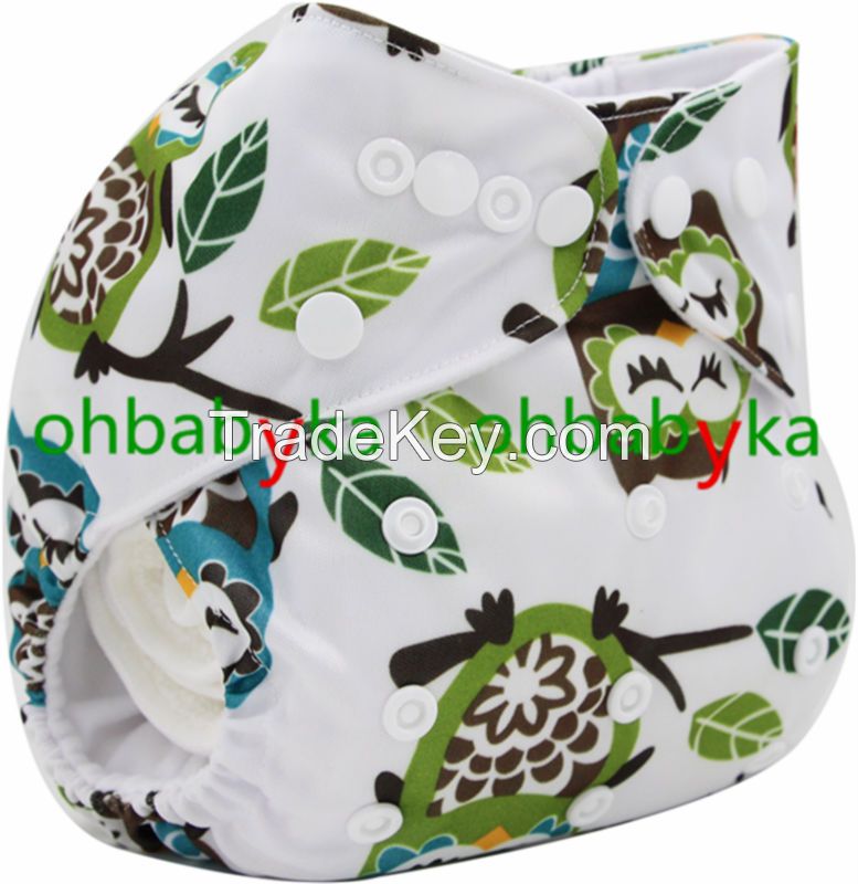 Ohbabyka all in one size pocket diapers waterproof cloth nappy pants for baby