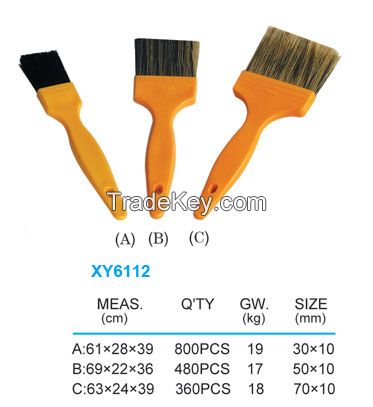 2" Black Bristle Red Wooden Handle Paint Brush for Promotion