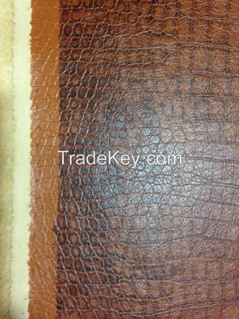 China Supplier Eco-friendly PU Synthetic Upholstery Leahter