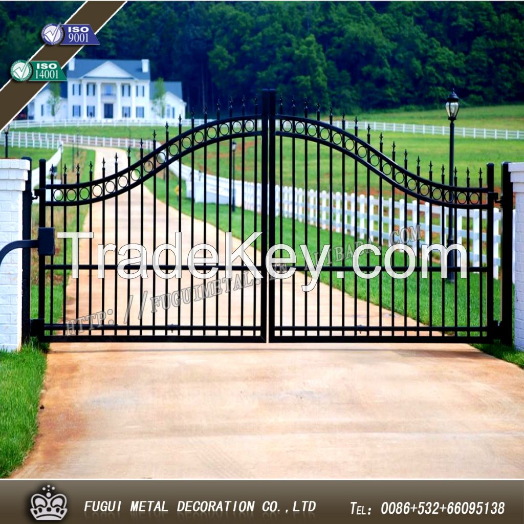 Decorative and practical wrought iron gate