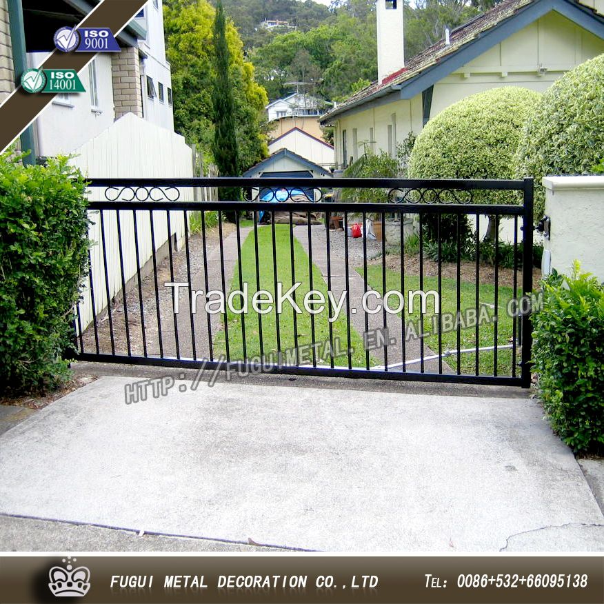 Galvanised wrought iron gate