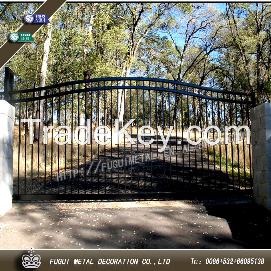 Galvanised wrought iron gate