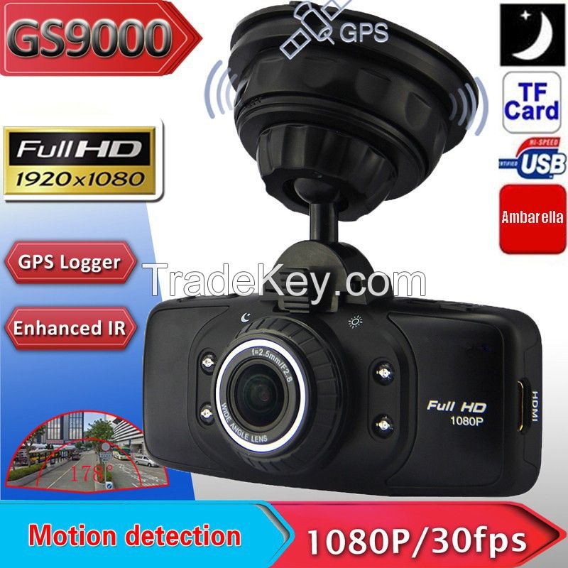 1080P GPS G-sensor H.264 Motion Detection IR Night Vision Car DVR