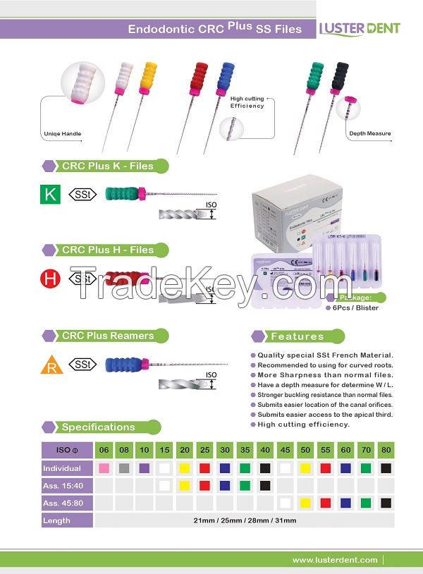 Lusterdent CRC Endodontic Files