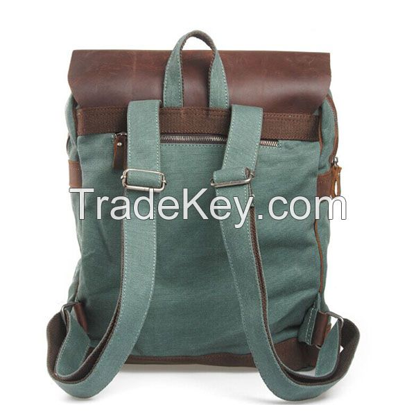 Popular High School Bags Rucksack Daypacks Canvas Backpack