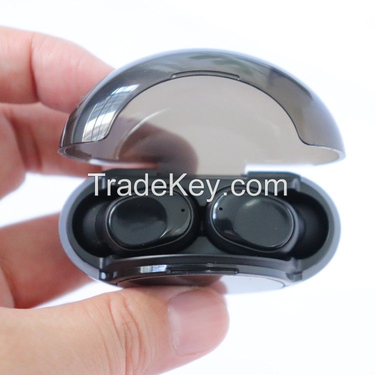 Stock Portable Wireless Bluetooth Earphone Headphone With Charging Compartment