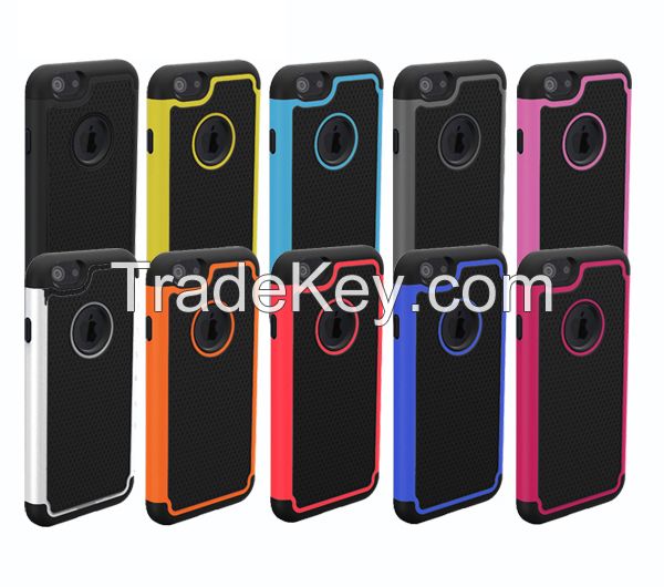 Silicone and PC moblie phone case for iphone 6