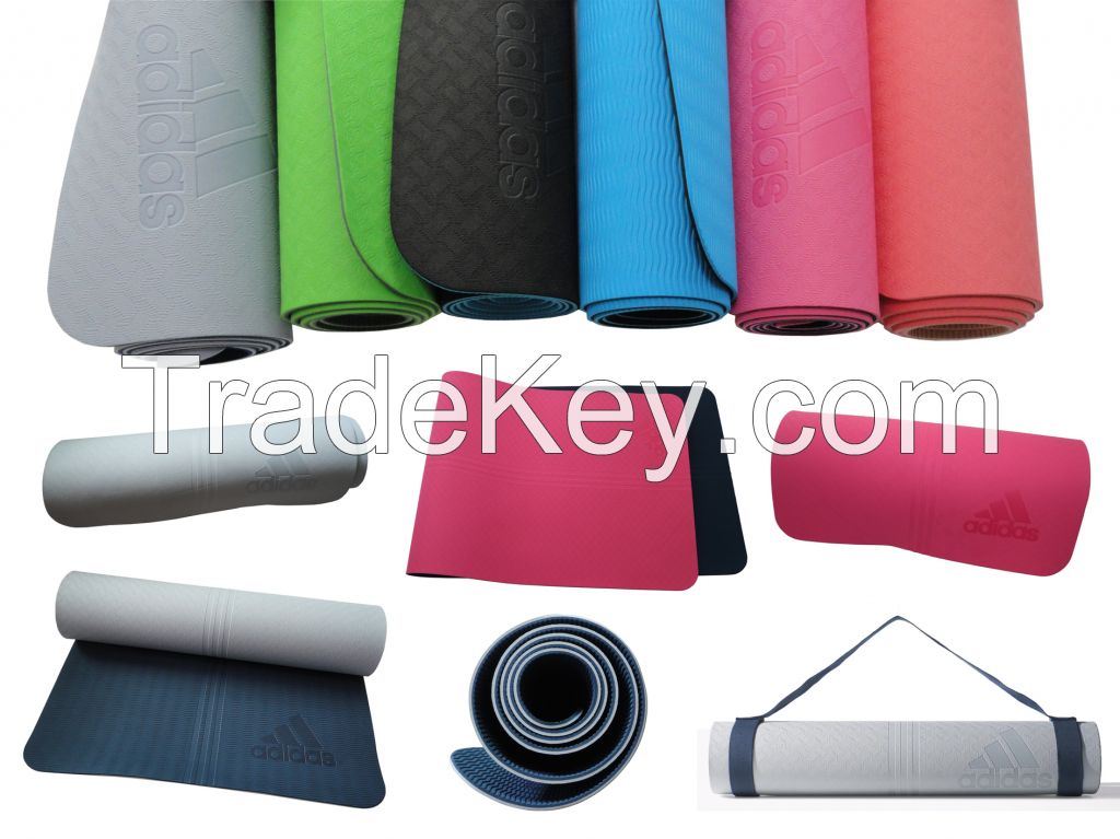 Eco-friendly Gym exercise fitness yoga mats no PVC no Glue contain from BESTOEM