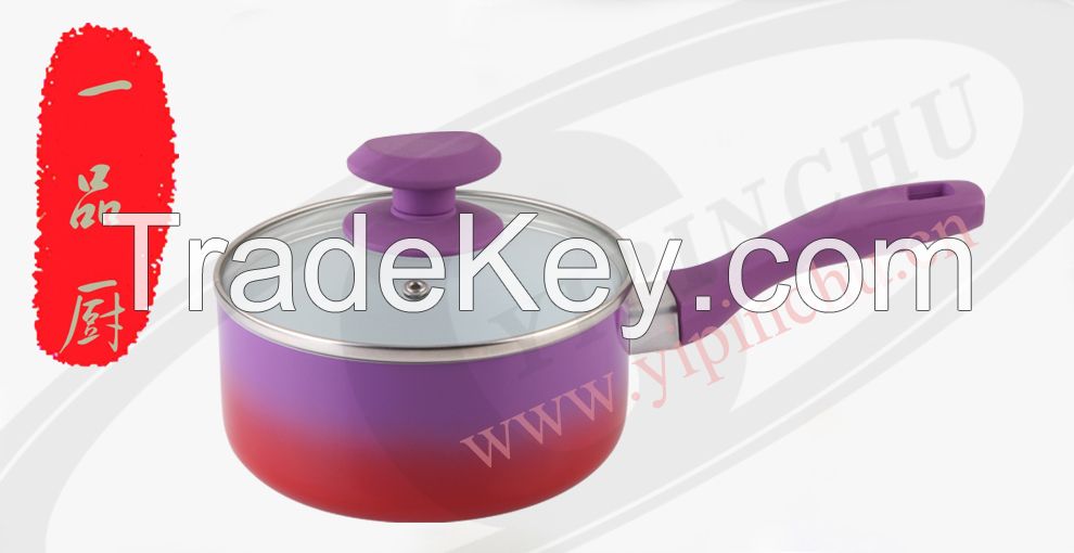 New design  aluminum ceramic milk pot sauce pan